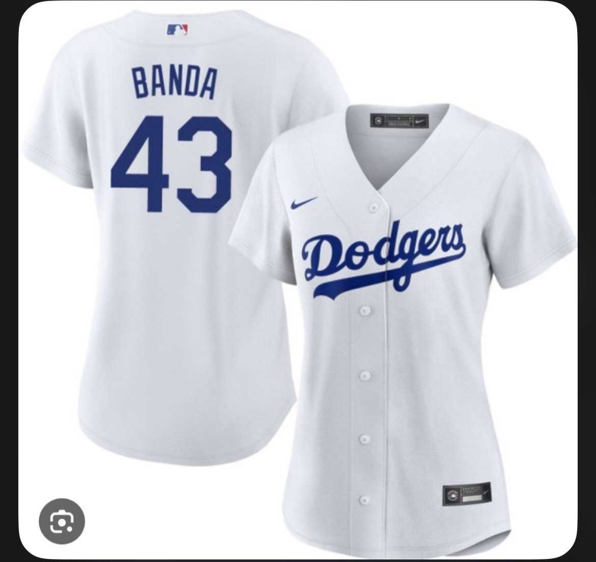 Womens Los Angeles Dodgers #43 Anthony Banda White Cool Base Stitched Jersey Dzhi